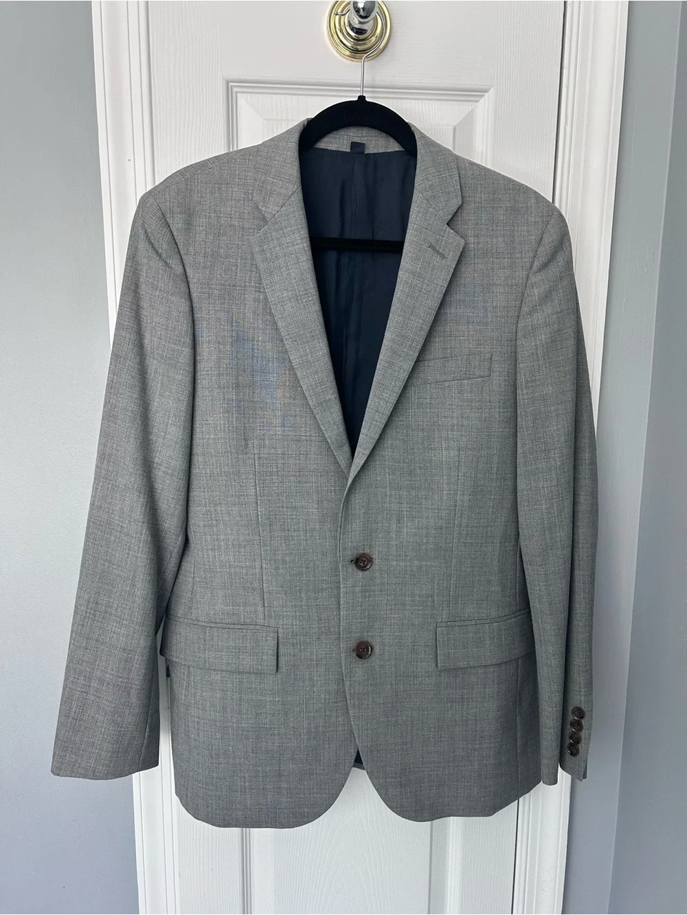 Voyager by J. Crew Light Gray Two-Button Sport Coat